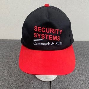 Vintage Security Systems Cammack & Sons Snapback Hat Adult OSFA Black Sportsman